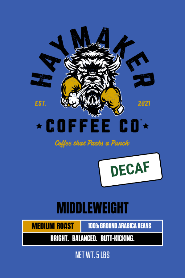 5 LBS Haymaker Decaf Ground Bean 