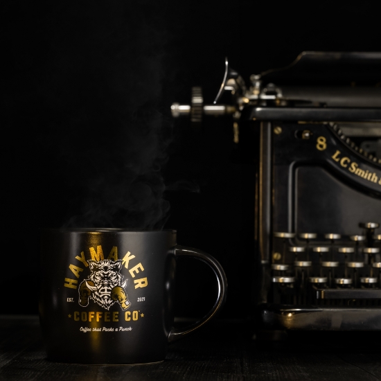 Black ceramic mug - GR-MUG-C01-15Z-BLK